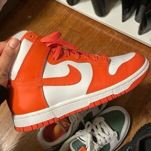 Women’s Nike high dunks 
Size 7 
Orange and white